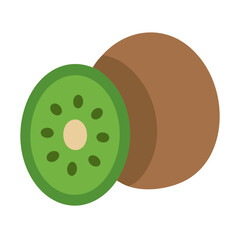 Fototapeta premium Flat design kiwi fruit illustration on a white background