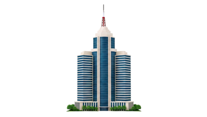 Modern Skyscraper with Antenna
