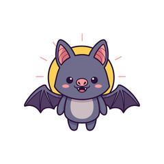 Adorable Cartoon Bat Illustration