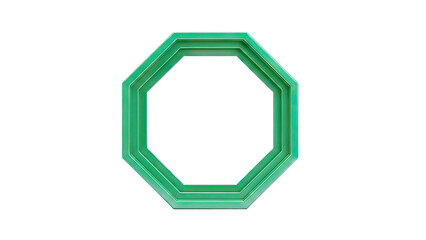 Green Octagonal Frame