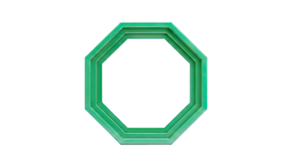 Green Octagonal Frame
