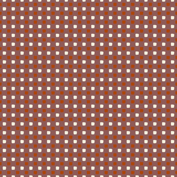 Elegant pattern abstract shapes seamless background geometric design modern textile fabric swatch, paper, wallpaper print. Vector graphic illustration digital image. Vintage red, orange, white color.