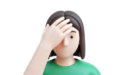 3D Character Facepalming