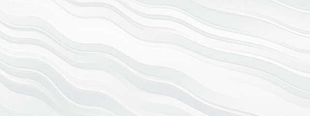 Obraz premium Luxury 3D wall panel illustration with gradient color from light gray to pure white and modern wave line pattern