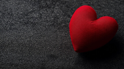 affection. A glowing red heart shape floats against a dark textured background with warm edges and soft lighting. wellbeing guides.