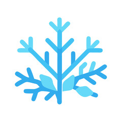 Obraz premium Simple flat design snowflake icon isolated on White Background