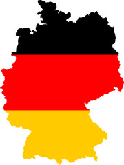 Obraz premium germany map with flag