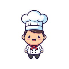 Obraz premium Cartoon Chef Boy Vector Illustration