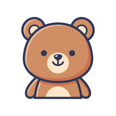 Obraz premium Adorable Cartoon Bear Illustration