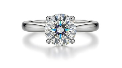 Sparkling Diamond Engagement Ring, Fine Jewelry, Luxury Accessory, isolated on white background