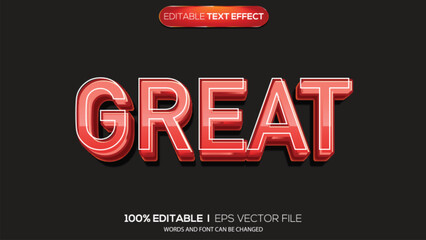 3d text effect great theme