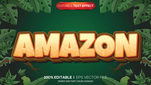 3d text effect amazon theme - Powered by Adobe
