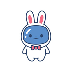 Obraz premium Adorable Cartoon Bunny Character Illustration