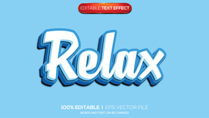 3d text effect relax theme