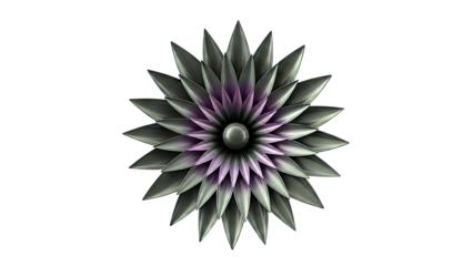 Black and purple stylized flower