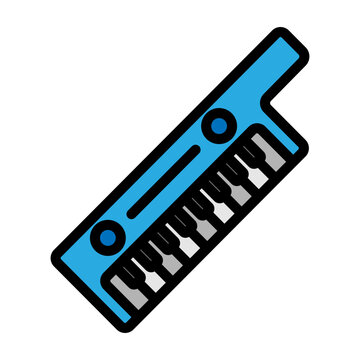 Keytar Vector Filled Icon Design