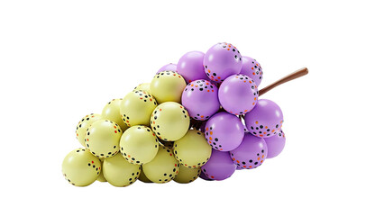 Stylized Grapes with Polka Dot Accents