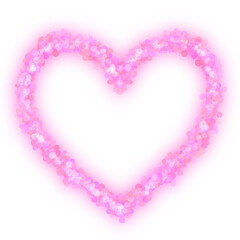 Versatile pink bokeh heart-shaped frame for digital photo effects