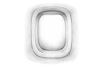 Obraz premium Airplane window seat view on a transparent background travel concept.