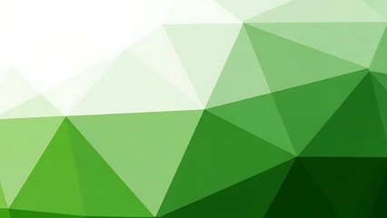 Abstract Low Poly Background Gradient in Shades of Green