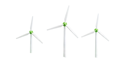 Three Wind Turbines