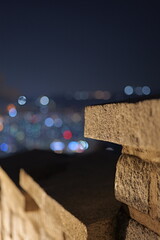 돌담 넘어로 보이는 도시