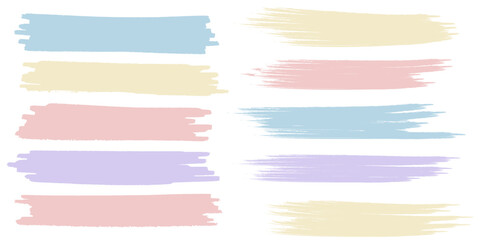 Obraz premium Big set of colorful washi tapes isolated on white. Washi tapes collection in vector. Pieces of decorative tape for scrapbooks. Torn paper