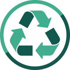 Obraz premium Universal Recycling Symbol Icon Isolated Graphic Design Concept