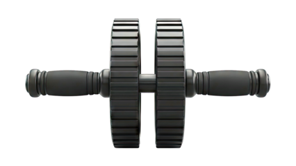 Black Ab Roller Wheel with Handles