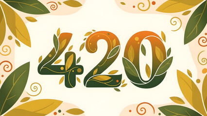 Obraz premium Unique 420 creative concept illustration for specialized branding and art