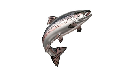 Realistic Rendering of a Jumping Salmon