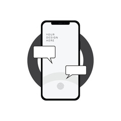 Realistic smartphone mockup. perspective mobile phone mockup with blank screen, Vector illustration