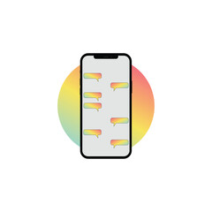 Realistic smartphone mockup. perspective mobile phone mockup with blank screen, Vector illustration