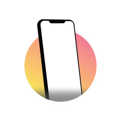 Realistic smartphone mockup. perspective mobile phone mockup with blank screen, Vector illustration