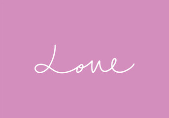 loveの文字のあるピンクのカード