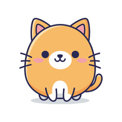 Adorable Cartoon Cat Illustration