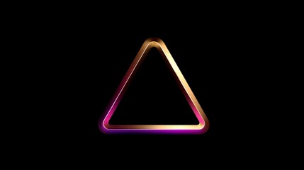Gold and purple gradient triangle on a black background
