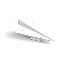 Minimalist Paper Airplane Design on Transparent Background