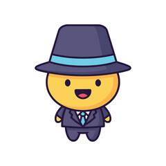 Obraz premium Detective Cartoon Character Illustration