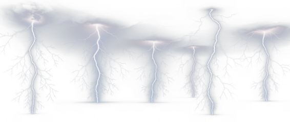 Delicate wisps of light purple and white cascading down with subtle variations thunder stroms in shape and form on white and transparent