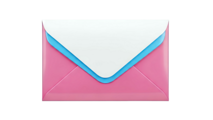 Pink and Blue Layered Envelope