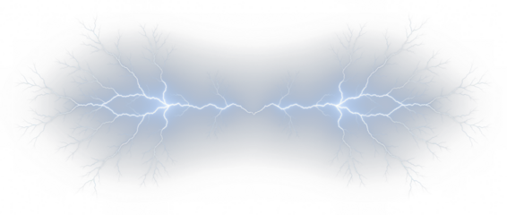 Abstract light effect with glowing edges and soft illumination in a symmetrical design on a white background cutout