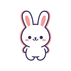 Adorable Cartoon Bunny Vector Illustration