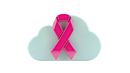 Pink Ribbon on a Cloud