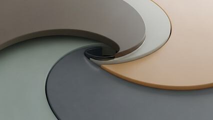Obraz premium A curved surface with a color gradient