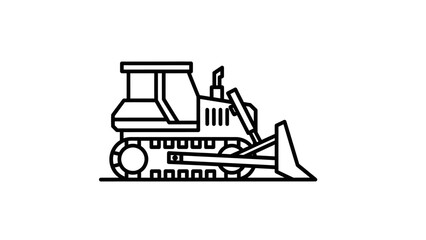 Bulldozer Construction Heavy Equipment Machine. © Joko santoso