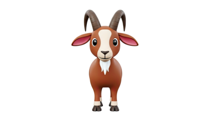Cartoon Brown Goat
