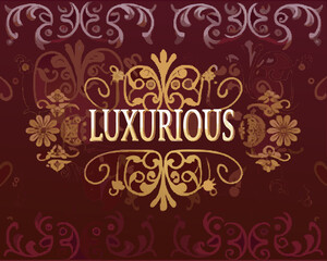 Luxurious lifestyle branding with elegant gold floral patterns