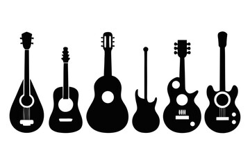 Naklejka premium electric guitar vector illustration, guitar icon 
