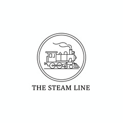 Classic Vintage Steam Locomotive Train Logo